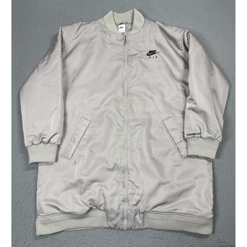 Nike Therma-FIT Air Jacket Mens 2XL Gray Full Zip Insulated Bomber DD4640-033